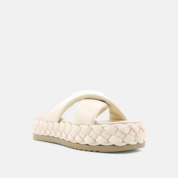 NEW SHU SHOP women's kimora braided platform sandal in cream - Picture 2 of 4